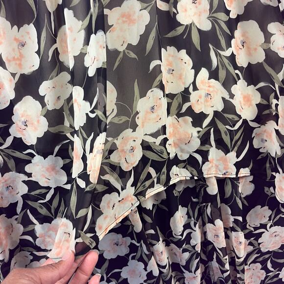 Foreign Exchange Dress Floral Chiffon Sz Small Sheer Summer Spaghetti StrapY2K - Picture 7 of 9